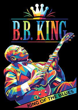 B.B. King Colorful Portrait