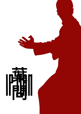 Ip Man Silhouette with Chinese Text