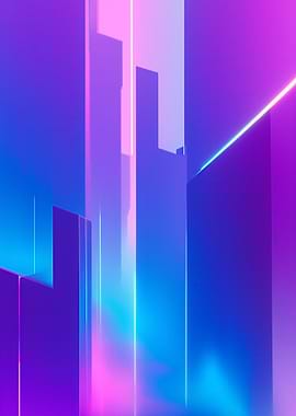 Abstract Neon Cityscape