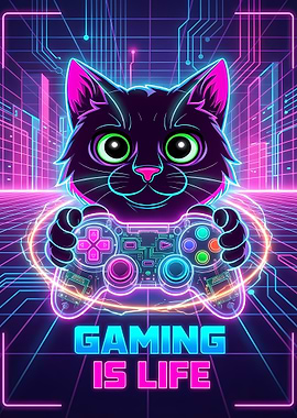 Gaming Cat Neon