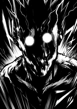 Dark Hero with Glowing Eyes