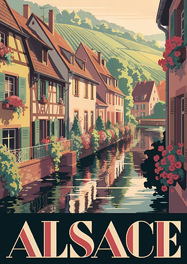 Alsace Travel Poster