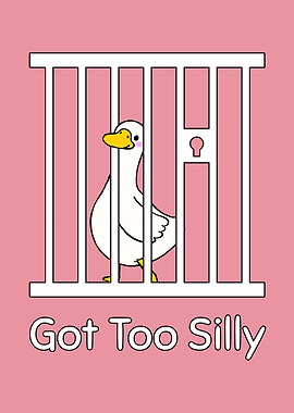 Cartoon Duck in Jail - Got Too Silly
