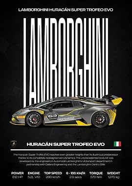 Lamborghini Huracan Super Trofeo EVO Poster