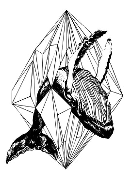 Whale in Geometric Diamond