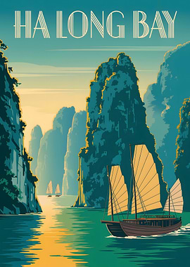 Ha Long Bay Travel Poster