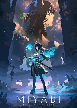 Hoshimi Miyabi Zenless Zone Zero Illustration