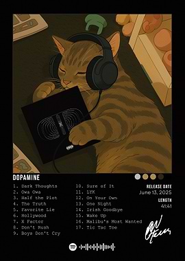 Dopamine Album Cover with Cat