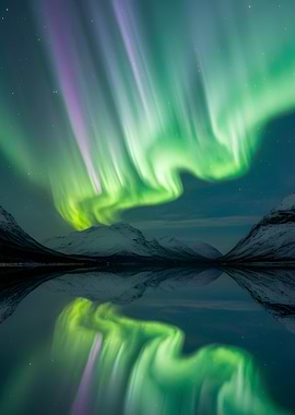 Aurora Borealis Reflection