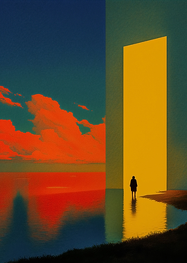 Person at the Doorway to Another World