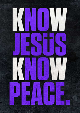 Minimalist Catholic Poster – No Jesus, No Peace