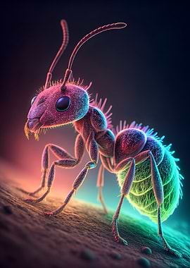 Colorful Ant Close-Up