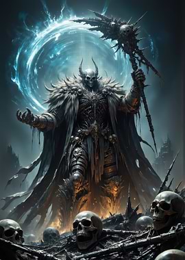 Dark Lord with Skull Staff