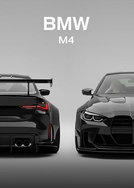 BMW M4 face poster