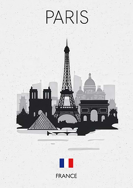 Paris Skyline Silhouette