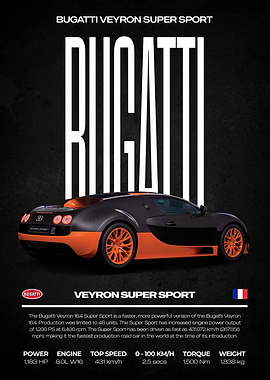 Bugatti Veyron Super Sport Poster
