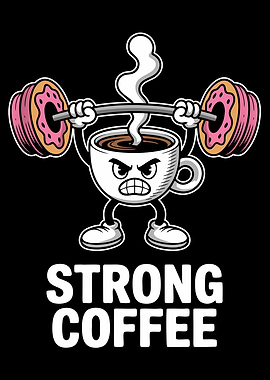 Coffee Meme With Donut Barbell