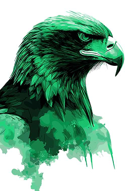 Green Eagle Illustration