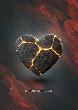 Kintsugi Heart: Repaired with Gold