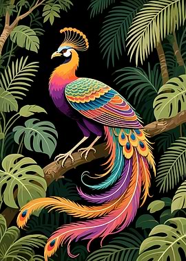 Colorful Bird in Tropical Wildlife Series
