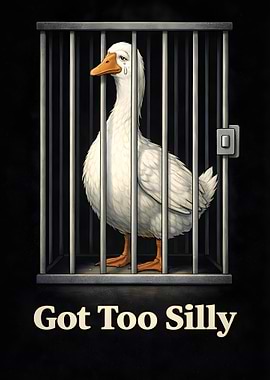 Got Too Silly - Retro Ironic Typography Art