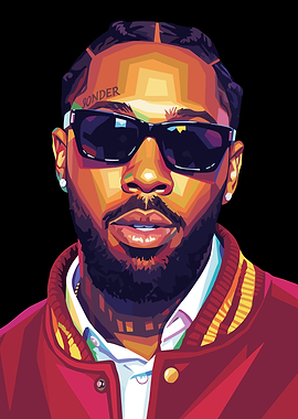 Brent Faiyaz Pop Art Portrait