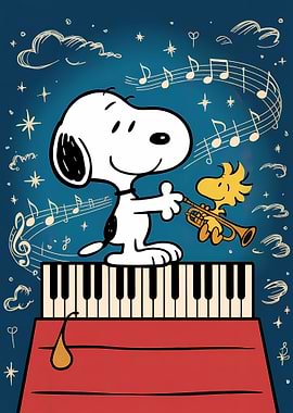 Snoopy and Woodstock Musical Duo