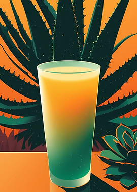 Aloe Vera Juice Illustration