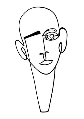 Minimalist Line Art Portrait