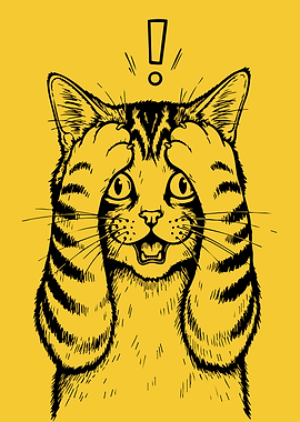 Surprised Cat Illustration
