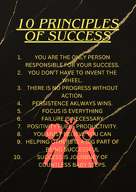 10 Principles of Success Poster