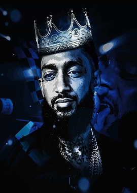 Nipsey Hussle Portrait with Crown