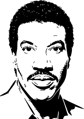 Lionel Richie Black and White Portrait