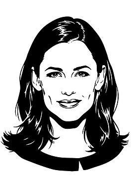 Black and White Portrait of Woman