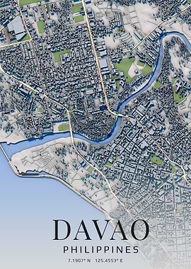 Davao Philippines City Map