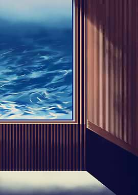 Ocean View from Room Interior