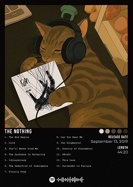 Cat Listening to Korn's 'The Nothing'