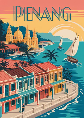 Penang Travel Poster