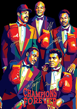 Boxing Champions Forever Pop Art
