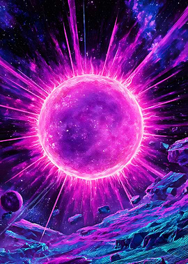 Purple Star in Space