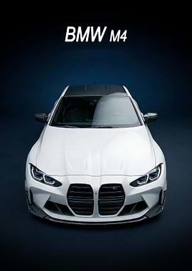 White BMW M4 Front View