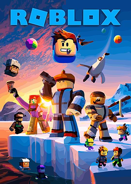 Roblox Characters on Snowy Landscape