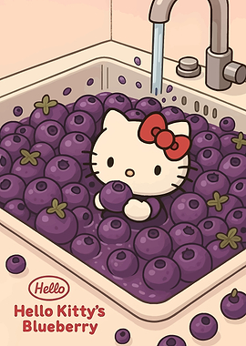 Hello Kitty's Blueberry Bath