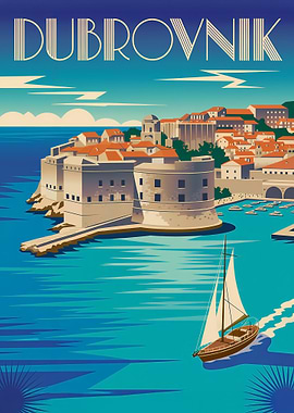 Dubrovnik Travel Poster