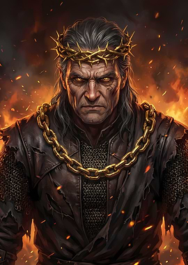 Stern Man with Crown of Thorns