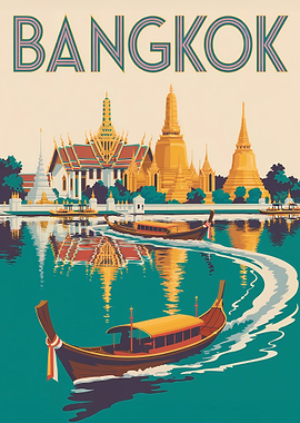 Bangkok Travel Poster