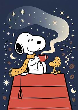 Snoopy and Woodstock Coffee Break