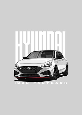 Hyundai i30N Fastback Illustration