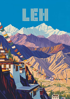 Leh Travel Poster