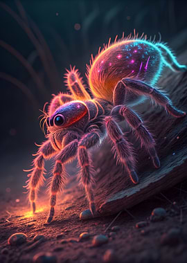 Neon Baby Spider